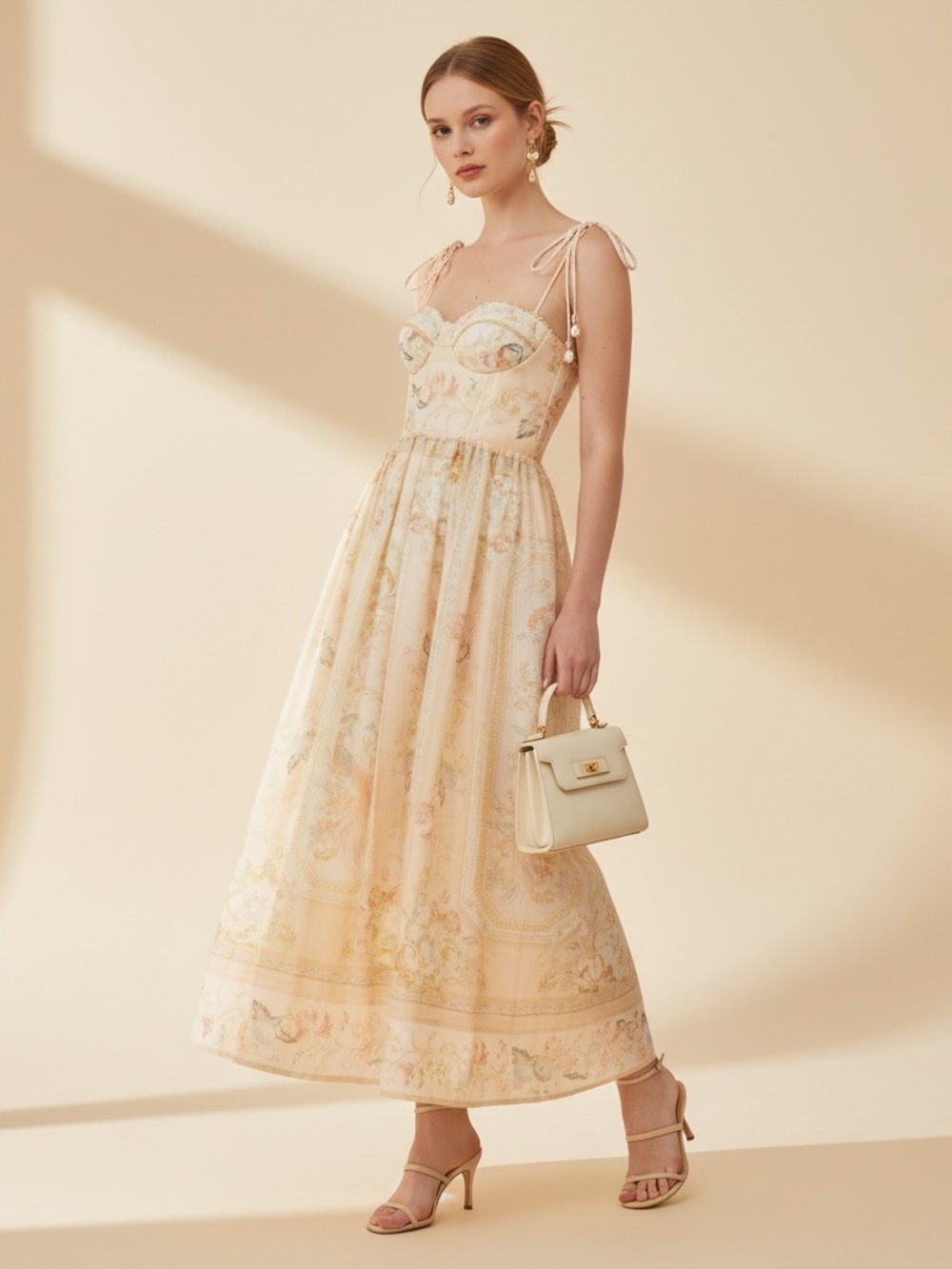 Sold Zimmermann Lucky Corset Midi Dress Size0 - Picture 6 of 6